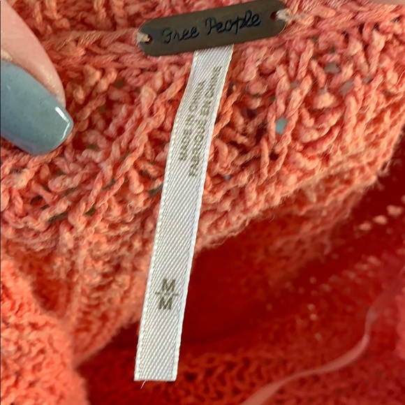 Free People Open Knit Orange Sweater - Picture 5 of 6